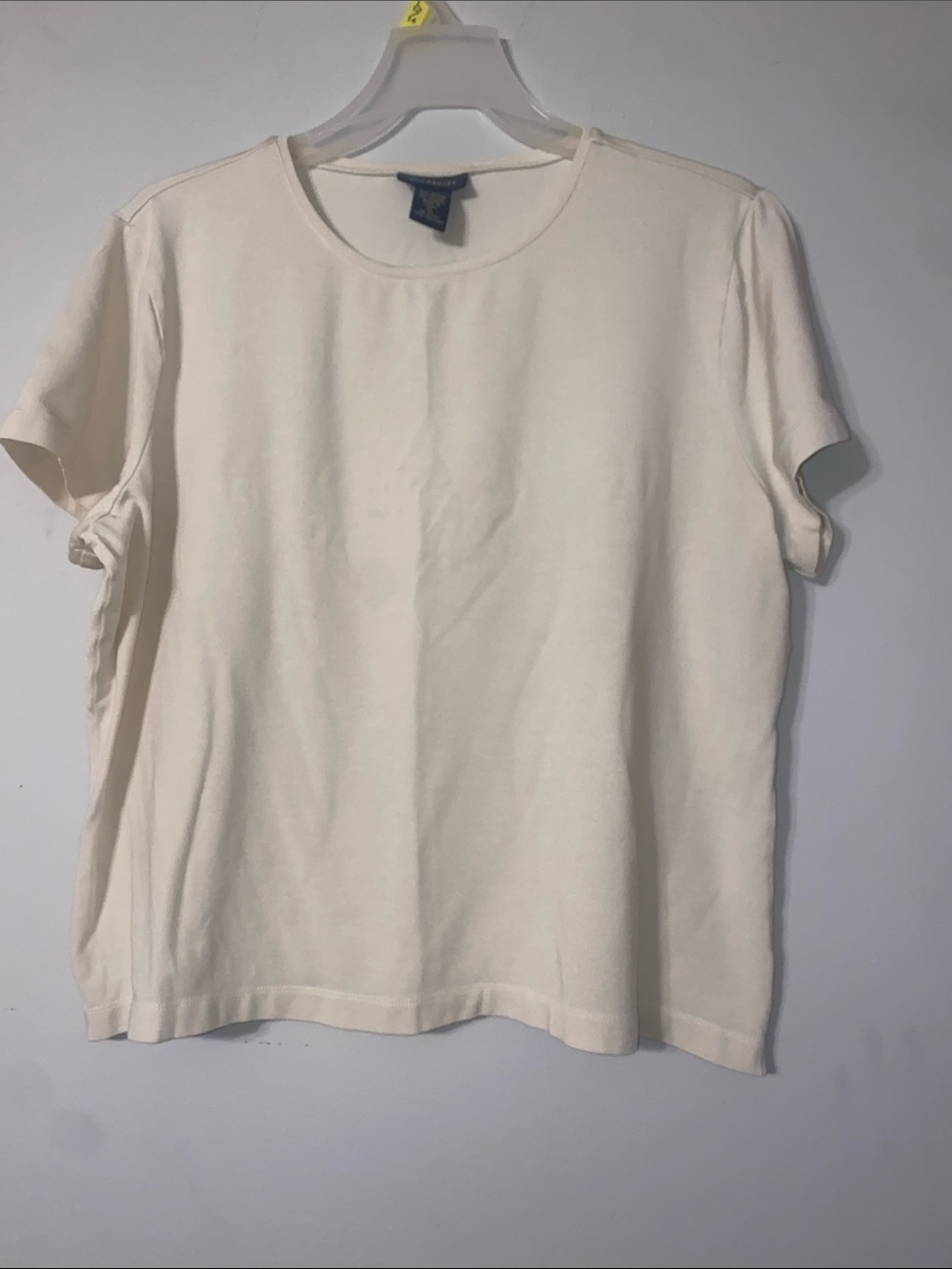 Van Heusen Short Sleeve Crewneck Tee in Cream